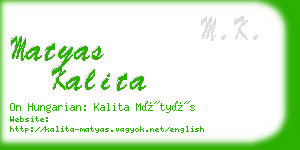 matyas kalita business card